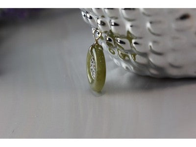 925 Sterling Silver Jadeite Pendant
