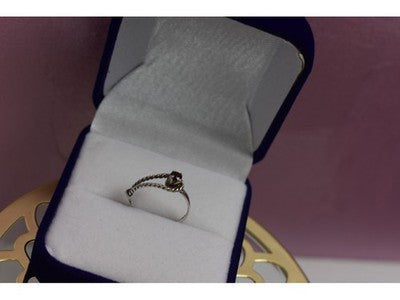 925 Sterling Silver Garnet Ring Size 5.5