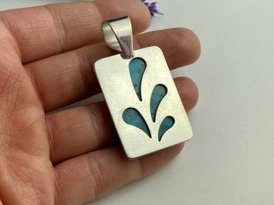 925 Sterling Silver Turquoise Pendant