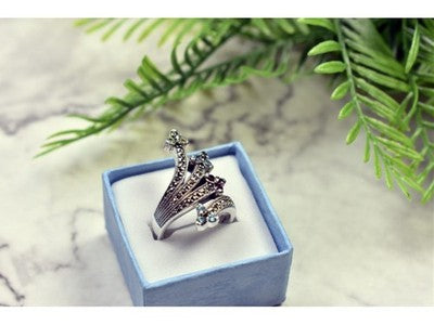 925 Sterling Silver Multi Gemstones Ring Size 7