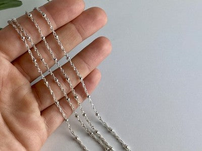 925 Sterling Silver Necklace Italy 29.9 in