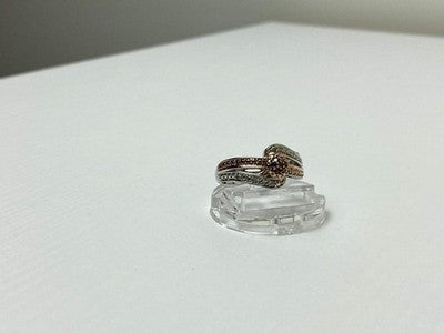 925 Sterling Silver Heliodor & White Beryl/Goshenite Ring Size 7
