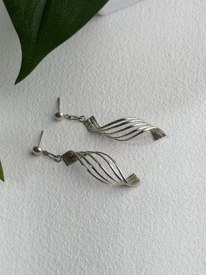 Elegant Vintage 925 Sterling Silver Earrings