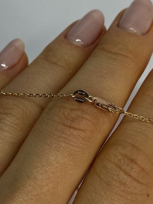 14K YELLOW GOLD DIAMOND 0.46 CARAT NECKLACE LENGTH 18 INCH