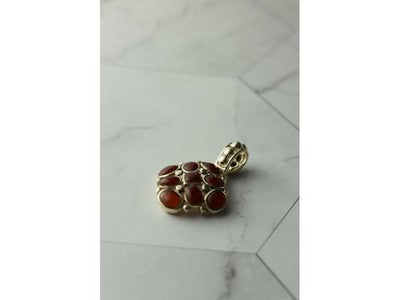 925 Sterling Silver Carnelian Pendant