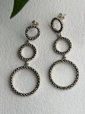 Creative 925 Sterling Silver Marcasite Earrings