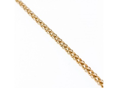 925 Sterling Silver Gold Plated Bracelet Italy Size 7.3 In