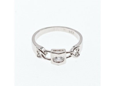 925 Sterling Silver CZ Ring Size 8