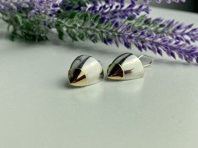 Vintage 925 Sterling Silver Gold Plated Earrings