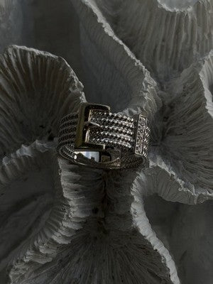925 Sterling Silver Gold Plated Part Cz Ring Size 9