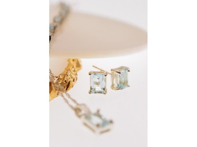 925 Sterling Silver Blue Topaz Earrings