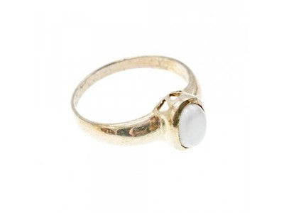 Vintage 925 Sterling Silver Moonstone Ring Size 11.25