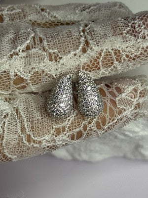925 Sterling Silver Beautiful CZ Earrings Length 0.55