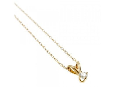 10K Yellow Gold Diamond Chain with Pendant