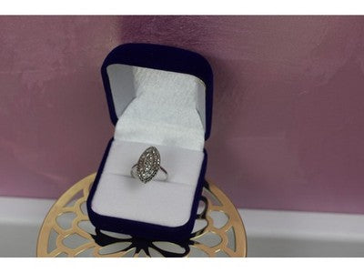 925 Sterling Silver Marcasites Ring Size 6.5