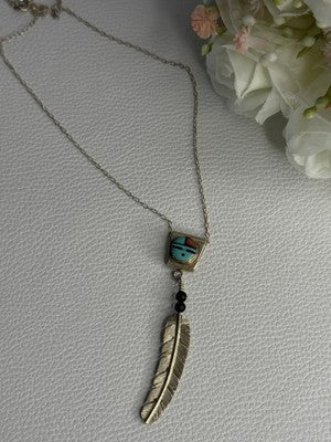 925 Sterling Silver Native American Necklace Length 20 Inch