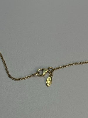 PANDORA 14K 585 YELLOW GOLD CZ NECKLACE LENGTH 23 INCH