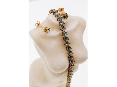 14K Yellow Gold Topaz Earrings