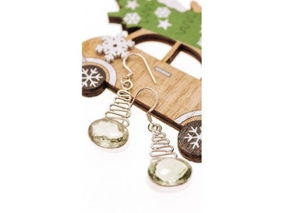 925 Sterling Silver Demantoid Earrings