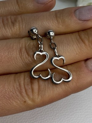 Beautiful 925 Sterling Silver Earrings Length 1.15 Inch