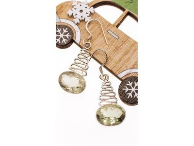 925 Sterling Silver Demantoid Earrings