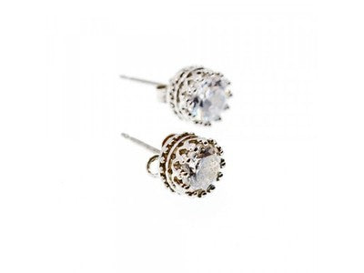 925 Sterling Silver CZ Stud Earrings