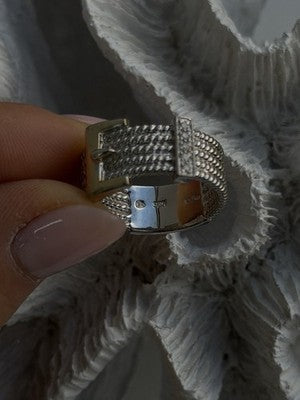 925 Sterling Silver Gold Plated Part Cz Ring Size 9