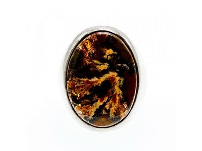 925 Sterling Silver Jasper Ring Size 12.5