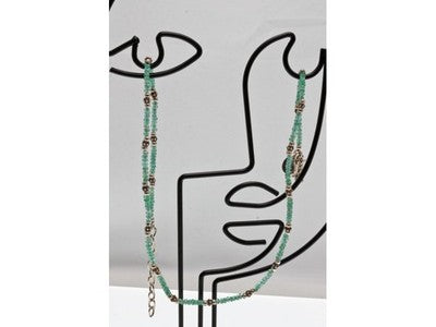 925 Sterling Silver Green Jade Necklace