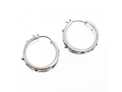 925 Sterling Silver Pink Spinel & Black Enamel Earrings