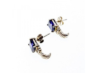 Avon 925 Sterling Silver Iolite Stud Earrings