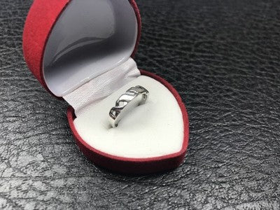 925 Sterling Silver Mother of Pearl Inserts Ring Size 5.5