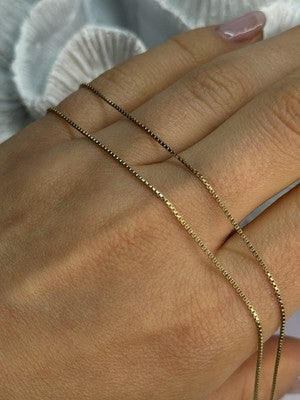 925 Sterling Silver Gold Plated Italy Chain Length 18 Inch