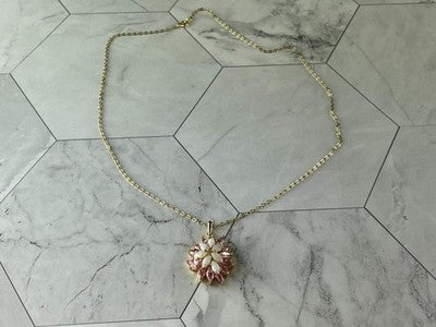 925 Sterling Silver Gold Plated Opal & Morganite Chain With Pendant
