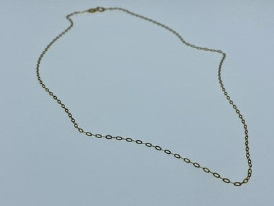 925 Sterling Silver Gold Plated Chain Italy 18.1 In