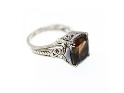 925 Sterling Silver Hessonite Ring Size 6