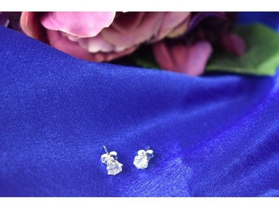 925 Sterling Silver CZ Stud Earrings