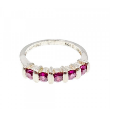 925 Sterling Silver Morganite Ring Size 6