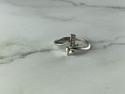 925 Sterling Silver CZ "Love" Ring Size 8