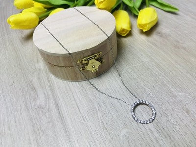 925 Sterling Silver CZ Chain With Pendant