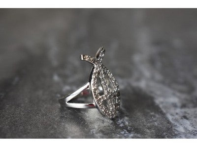 925 Sterling Silver Goshenite Ring Size 6.5