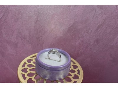 925 Sterling Silver White/Colorless Spinel Ring Size 6.5