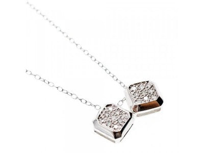 925 Sterling Silver CZ Necklace Pendant