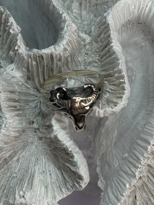 Men'S 925 Sterling Silver "Bull" Ring Size 9.5