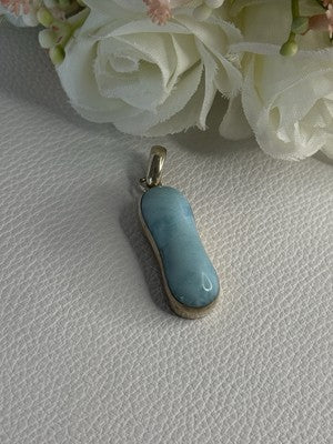 925 Sterling Silver Turquoise Pendant Length 1.50 Inch