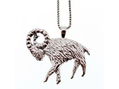 925 Sterling Silver "Aries" ?Hain With Pendant