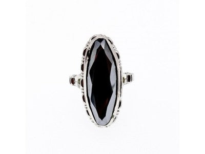 925 Sterling Silver Hematite Ring Size 5.5
