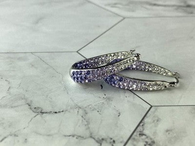 925 Sterling Silver Multicolor CZ "Shine" Earrings