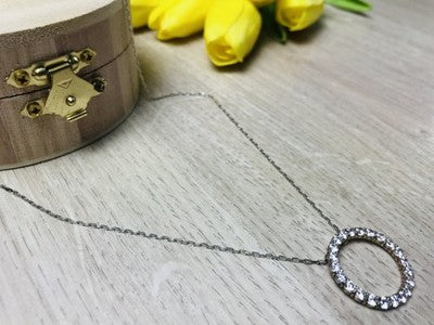 925 Sterling Silver CZ Chain With Pendant