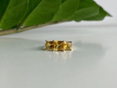 10K Yellow Gold Heliodor Ring Size 7.25